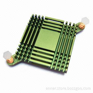 Chipset Cooling Heatsink with Anodized Surface Finish, Made of Metal Alloy
